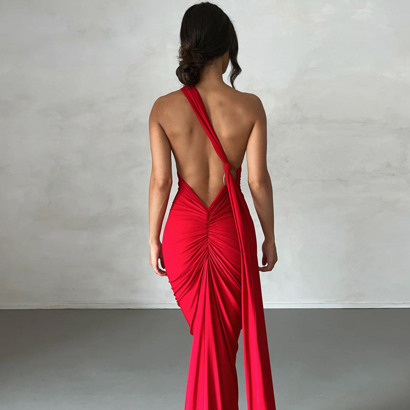 W&W Mode | Sexy Rückenfrei Slim Fit Ärmellos Elegante Abendkleid