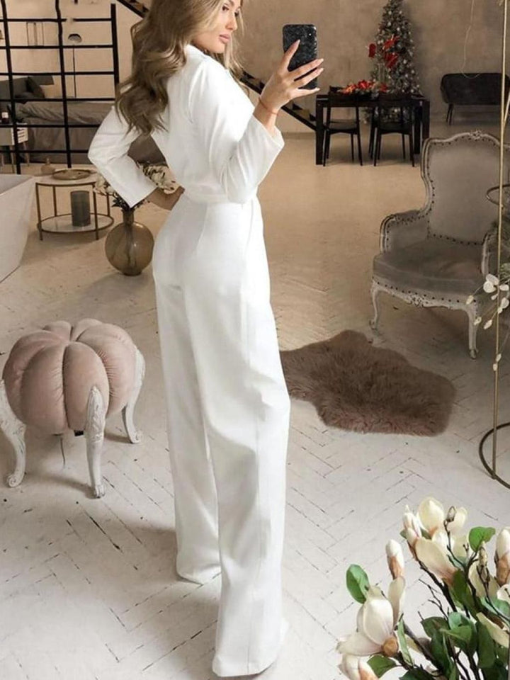 W&W Mode Langärmeliger Jumpsuit mit schmaler Passform für Frauen