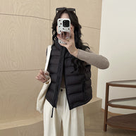 Damen Sportliche Steppweste mit hohem Kragen WW