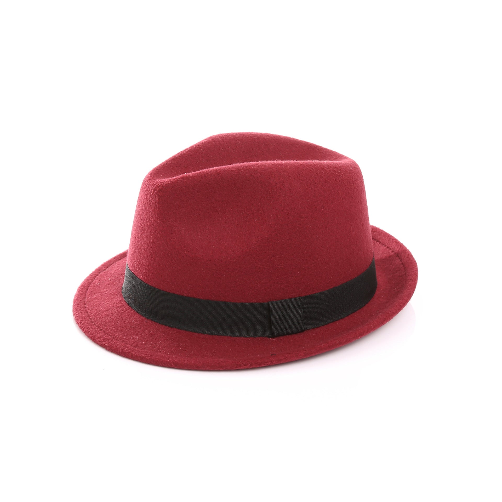 Damen Fedora-Hut aus hochwertigem Wollmix mit stilvollem Band WW