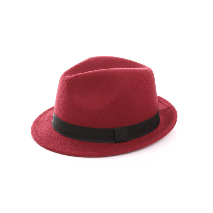 Damen Fedora-Hut aus hochwertigem Wollmix mit stilvollem Band W&W Mode