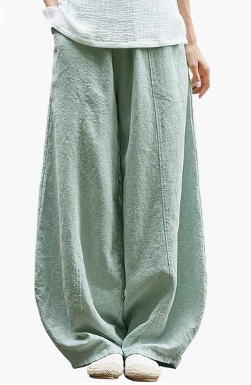 Damen Leichte und luftige Palazzo-Hose mit weitem Schnitt WW