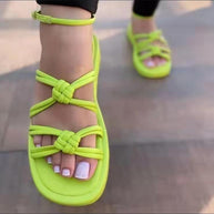 Damen Sandalen mit innovativem Knoten-Design und rutschfester Sohle WW