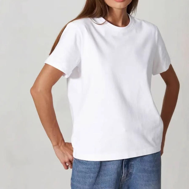 Damen Basic T-Shirt mit hochwertiger Baumwollqualität und lässigem Schnitt WW