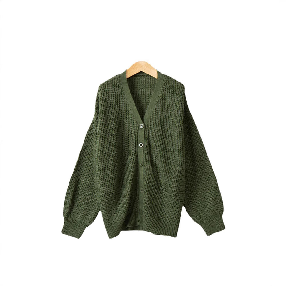 Damen Strickjacke mit strukturiertem Muster und praktischen Knopfdetails WW