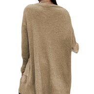 Damen Strickjacke mit geripptem Saum und praktischen Taschen WW