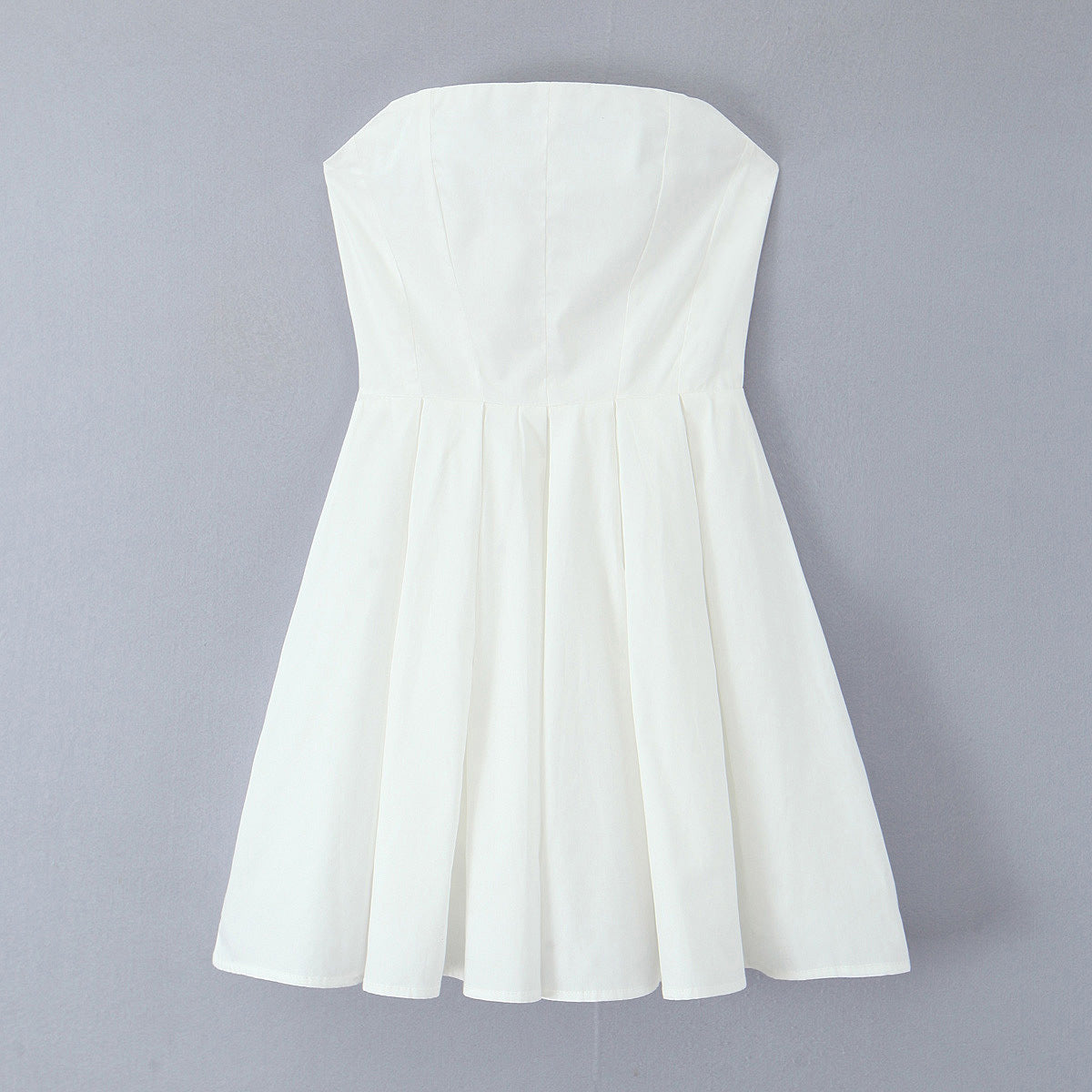 Damen Baumwoll-Wickelkleid mit schulterfreiem Design WW
