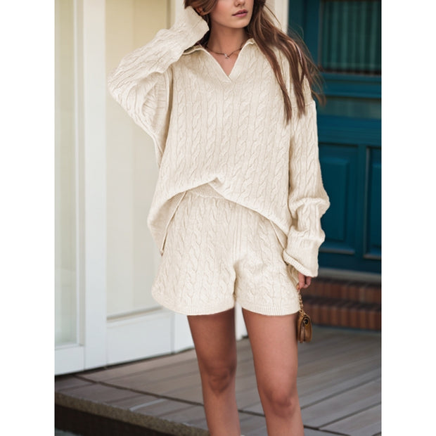 Damen bequeme Strickoberteil mit lässigem Schnitt und hochwertigen Details WW