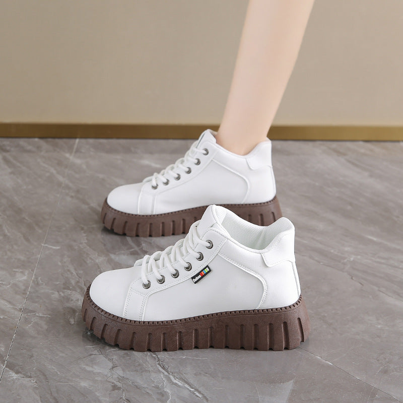Damen Lederstiefel mit gepolsterter Einlegesohle