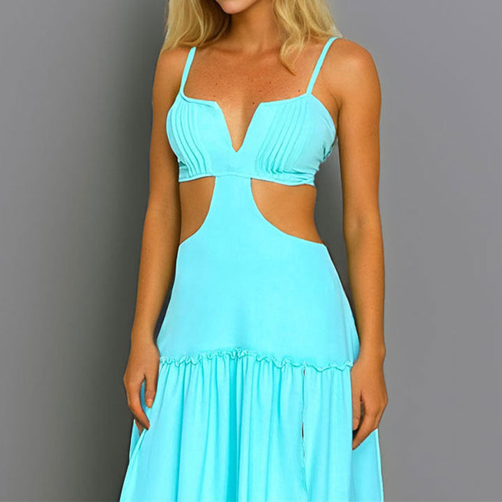 Damen Strandkleid mit Cut-Out-Design W&W Mode