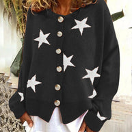 Damen Strickjacke mit Sternenmotiv WW