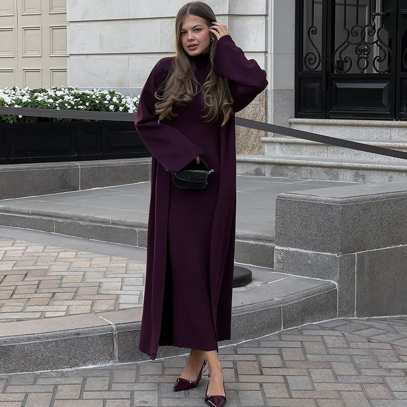 Damen Strick Kleid mit Longcardigan WW