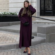 Damen Strick Kleid mit Longcardigan WW