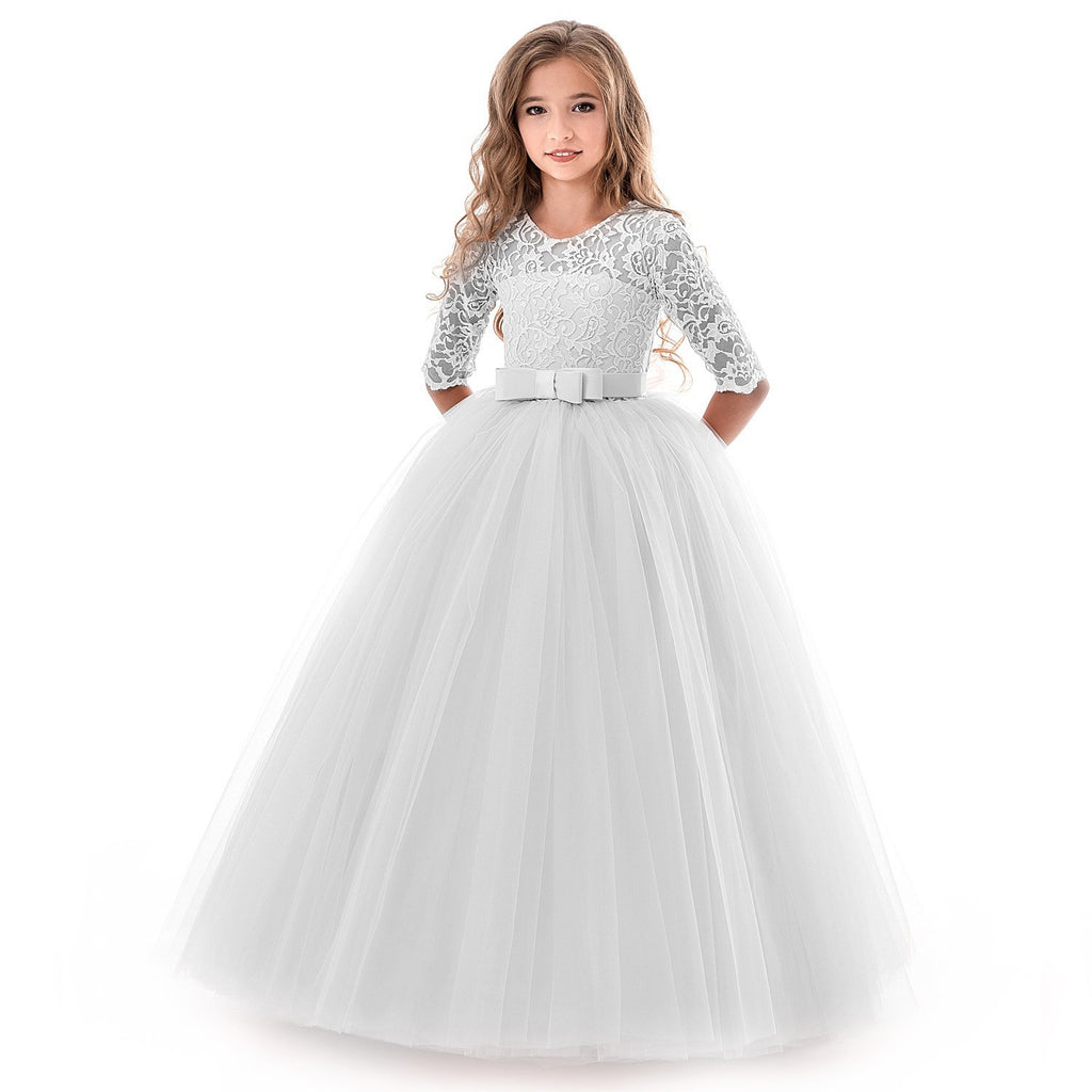 Damen Prinzessinnenkleid mit Spitzenoberteil und Tüllrock WW