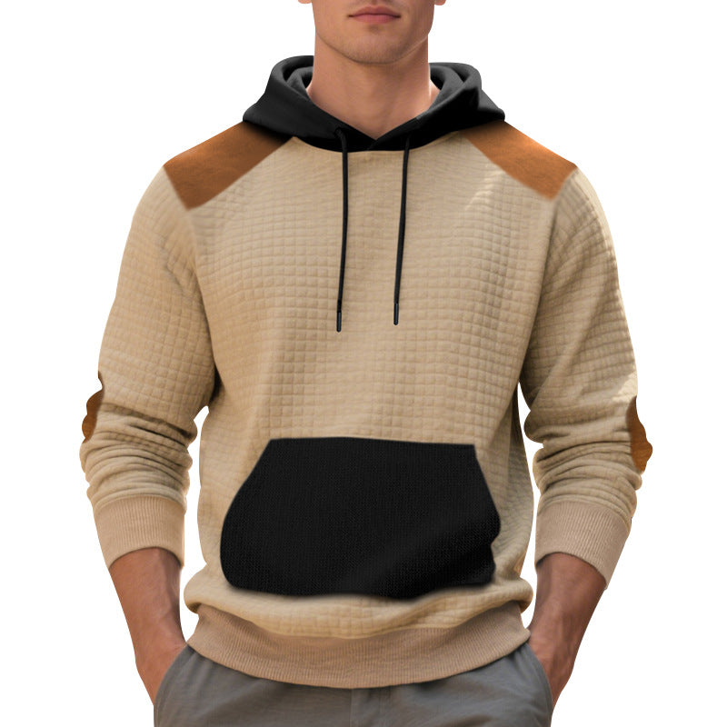 Herren Hoodie mit strukturiertem Stoff und kontrastierenden Details WW