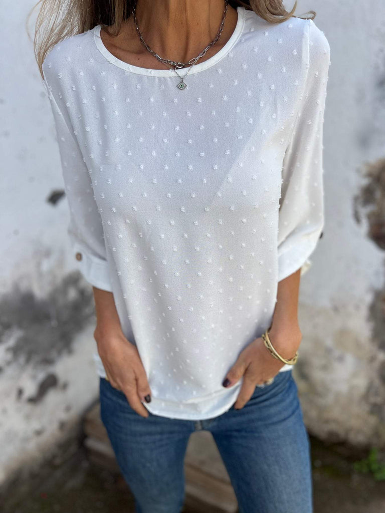 Damen Oversized Bluse mit strukturiertem Design und modischen Details WW