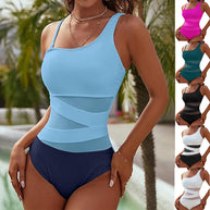 Damen Sportlicher Badeanzug mit einzigartigen Mesh-Einsätzen WW