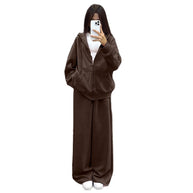 Damen bequemer und stylischer Kapuzenset WW