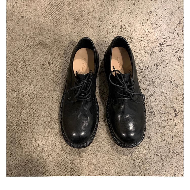 Damen Schnürschuhe aus hochwertigem Leder mit eleganter Profilsohle WW