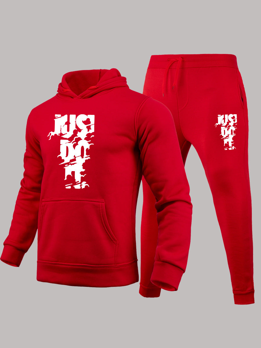 Damen Sportliches Hoodie- und Jogginghose-Set mit modernem Logo-Design WW