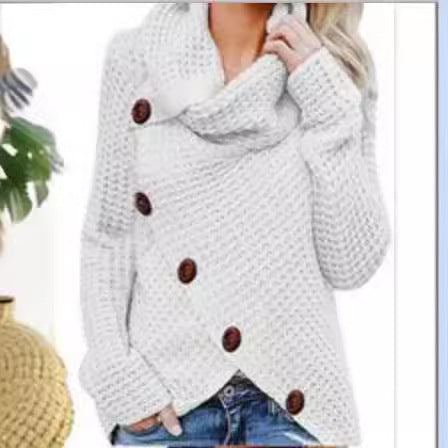 Damen Strickjacke mit asymmetrischem Schnitt und Kragen WW