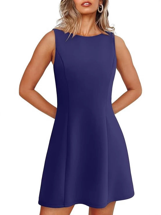 Damen A-Linien Kleid aus hochwertigem Stoff mit ergonomischem Schnitt WW