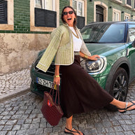 Damen leichte Steppjacke mit modischem Streifenmuster WW