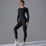 Damen Sport-Set mit langem Ärmel und Leggings WW