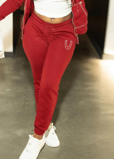 Damen Sportliche Jogginghose mit seitlicher Tasche und elastischem Bündchen WW