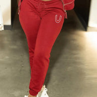 Damen Sportliche Jogginghose mit seitlicher Tasche und elastischem Bündchen WW