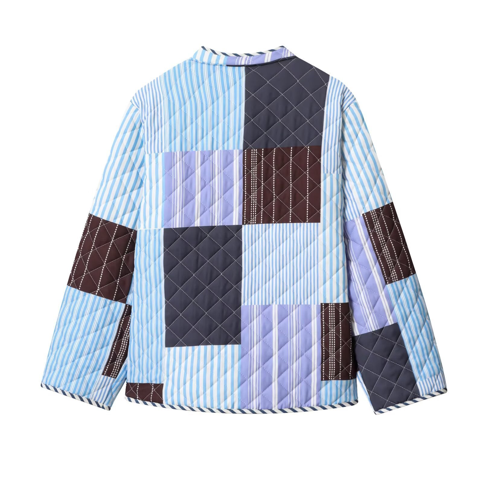 Damen Steppjacke mit buntem Patchwork-Design WW