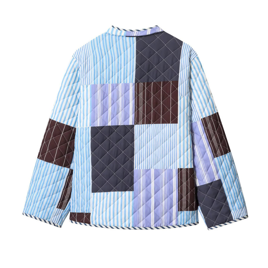 Damen Steppjacke mit buntem Patchwork-Design WW