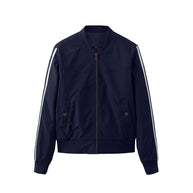 Damen sportliche Bomberjacke mit modischen Seiteneinsätzen und elastischen Bündchen WW