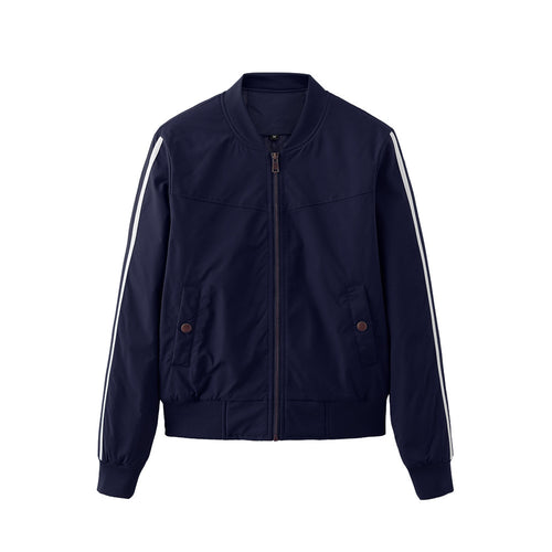 Damen sportliche Bomberjacke mit modischen Seiteneinsätzen und elastischen Bündchen WW