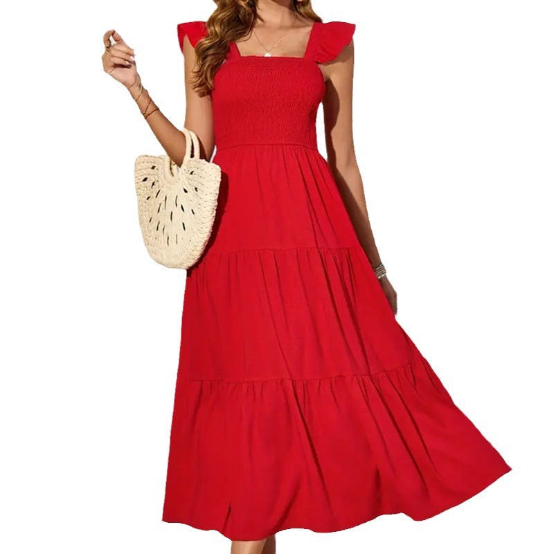 Damen Sommerliches Maxikleid mit zauberhaften Rüschendetails W&W Mode