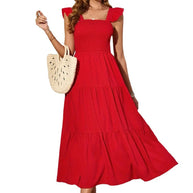 Damen Sommerliches Maxikleid mit zauberhaften Rüschendetails W&W