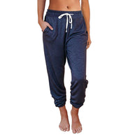 Damen Bequeme und lässige Jogginghose mit elastischem Bund und seitlichen Taschen WW