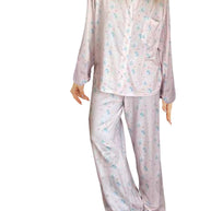 Damen Schlafanzug-Set mit zarten floralem Muster WW