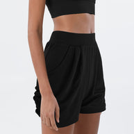 Damen Bleistiftshorts mit hohem Bund und seitlichen Taschen WW