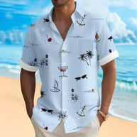 Herren Freizeithemd mit maritimen Motiven WW