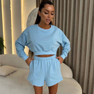 Damen Sportives Set mit gekürzten Ärmel WW