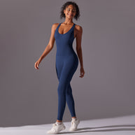 Damen Sportlicher Jumpsuit mit offener Rückenpartie und hoher Flexibilität WW
