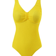 Damen Einteiler Badeanzug mit schickem strukturierte Oberfläche und formendem Effekt WW