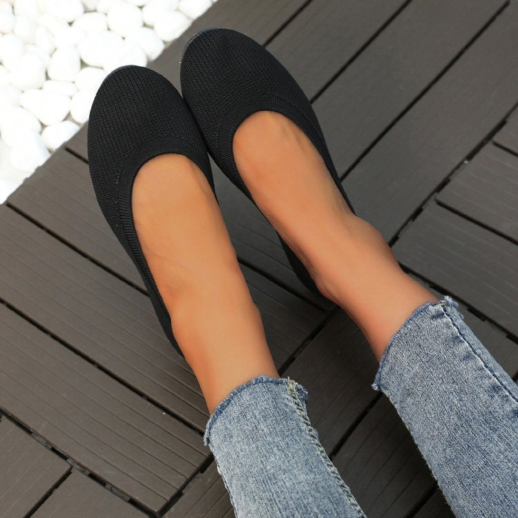 Damen bequeme Slip-On Ballerinas W&W