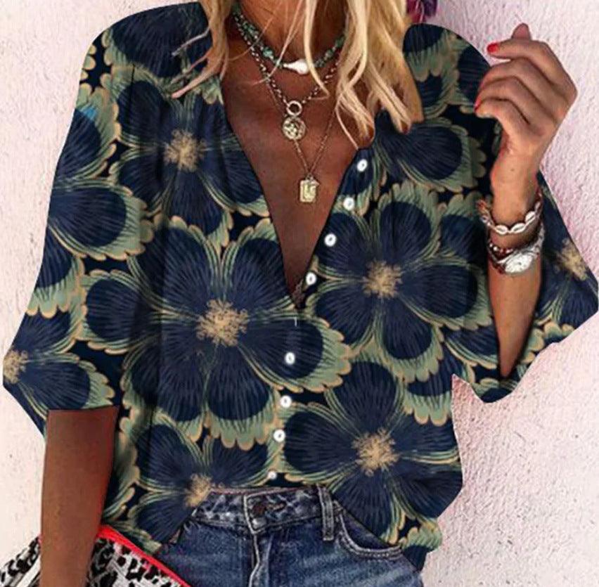 WW | Spitzenbestickte Boho Langarm Tunika Bluse