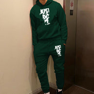 Damen Sportliches Hoodie- und Jogginghose-Set mit modernem Logo-Design WW