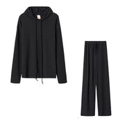 Damen Relaxed Fit Sweater-Set mit Kapuze und weiten Hosen WW