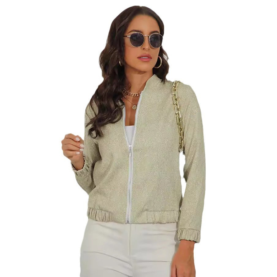 Damen sportliche Bomberjacke mit tierischem Print WW