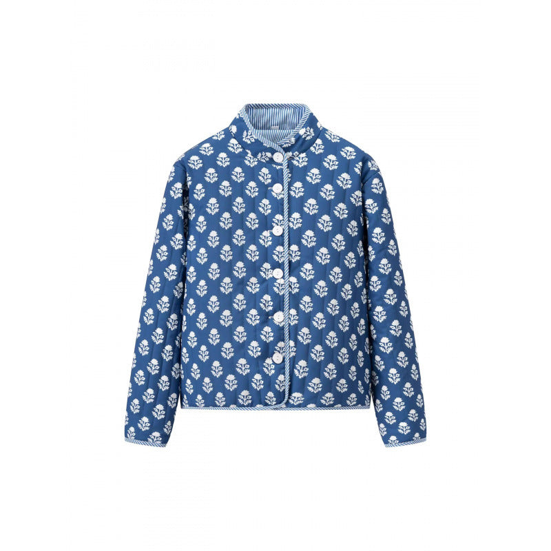 Damen Steppjacke mit floralem Muster und bequemem Schnitt WW