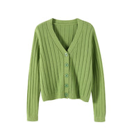 WW | Schnürgestrickter Pullover mit V-Ausschnitt für Damen